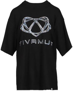 VIVAMUS Logo-Print T-Shirt - Black
