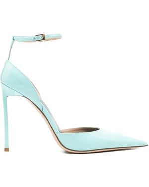 Tom Ford Ankle-Strap Leather Court Shoes - Blue
