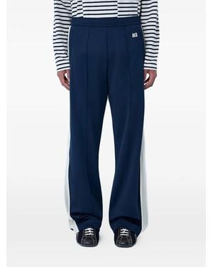 Wales Bonner Broek Met Zijstreepen Elastische Taille - Blauw