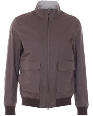 Herno Zip High-Neck Jacket - Purple