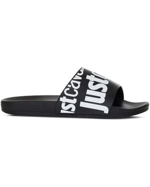 Just Cavalli Sandali Slides Con Stampa - Bianco
