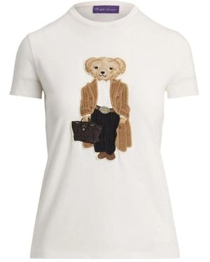 Polo Ralph Lauren Polo Bear-Embroidered T-Shirt - White