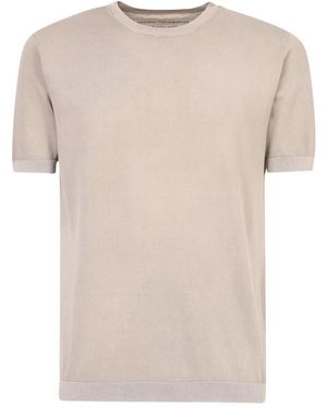 Original Vintage Style T-Shirt À Ourlet Côtelé - Neutre