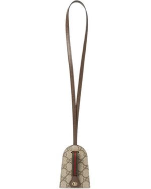 Gucci Monogram Striped Phone Gadget - Metallic