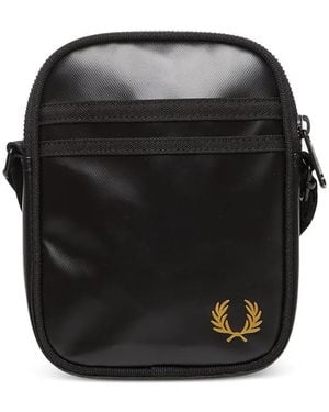 Fred Perry Small Logo-Detail Messenger Bag - Black