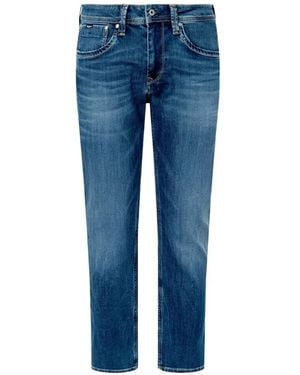 Pepe Jeans Cash Faded-Effect Jeans - Blue