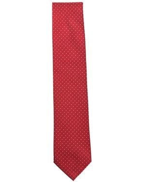 Brioni Polka-Dot Tie - Red