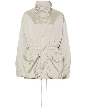 Wardrobe NYC Drawstring Zip-Up Parka - White