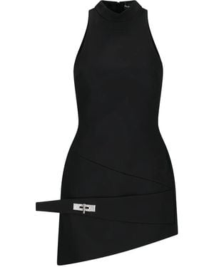 David Koma Asymmetrisches Minikleid - Schwarz