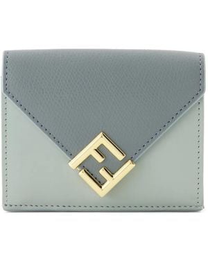 Fendi Ff Diamonds Wallet - Grey