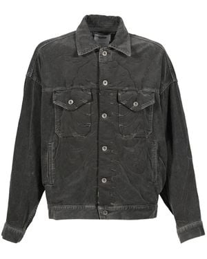 Doublet Klassische Cordjacke - Grau