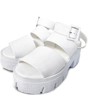 Gloria Coelho Sandales Plateforme À Boucles - Blanc