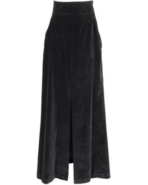 Isaia Front-Slit Maxi Skirt - Black
