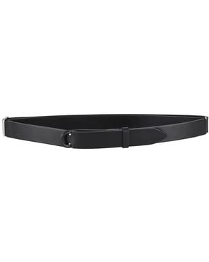 Orciani Nobuckle Bull Leather Belt - White