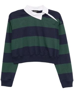 A.W.A.K.E. MODE Twisted Collar Rugby Jersey - Blue