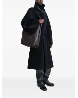 Lemaire Large Belted Tote Bag - Black