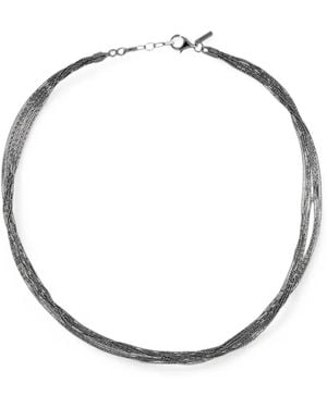 Desmo Spark Multi-Strand Braided Necklace - Metallic