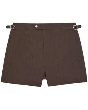 Raith Silas Buckle-Fastening Swim Shorts - Brown