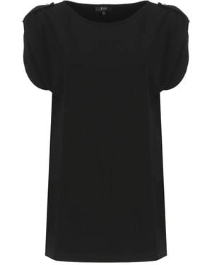 Fay Round-Neck T-Shirt - Black