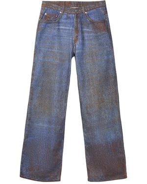 CAMPERLAB Acid-Wash Denim Straight-Leg Jeans - Blue