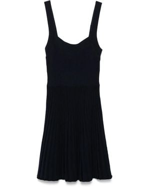 Sandro Ribbed-Knit Mini Dress - Black