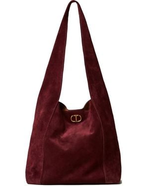 Twinset Ventotene Suede Shoulder Bag - Red