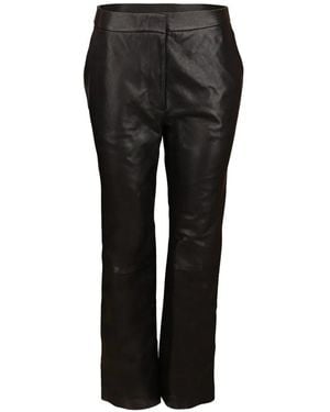 Jonathan Simkhai Pantalones De Cuero Ambrine - Negro