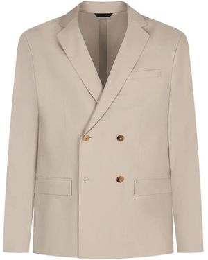 Calvin Klein Double-Breasted Blazer - Natural