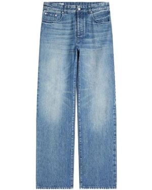 Dries Van Noten Loose Denim Trousers - Blue