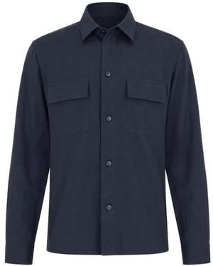 BOSS Flap-Pocket Long-Sleeved Shirt - Blue