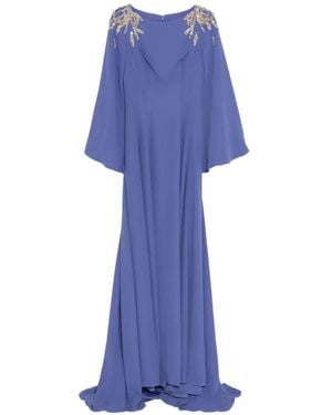 Saiid Kobeisy Embellished Crepe Kaftan - Blue