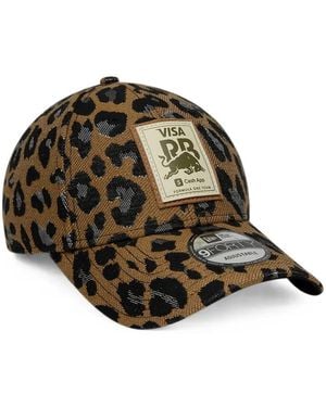 KTZ Visa Cash App Racing Bulls 9Forty Leopard-Print Cap - Brown