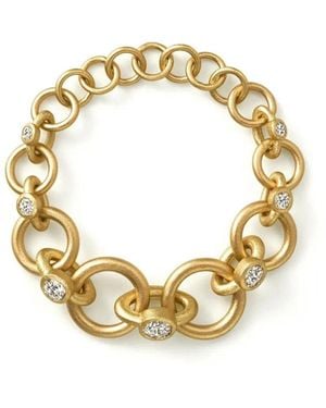 Shihara Anillo Link 01 En Oro Amarillo De 18Kt Con Diamantes - Metálico