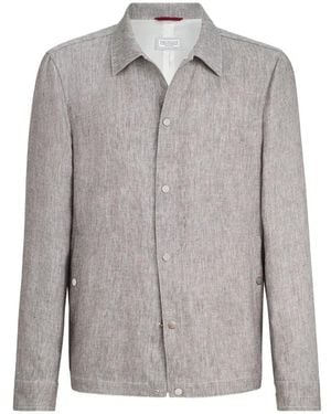 Brunello Cucinelli Linen Jacket For - Grey