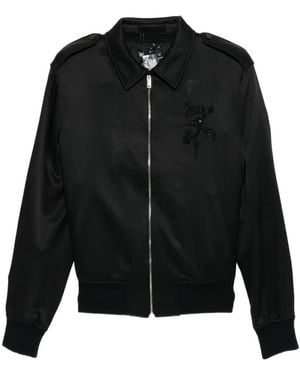 McQueen Zip Embellished Jacket - Black