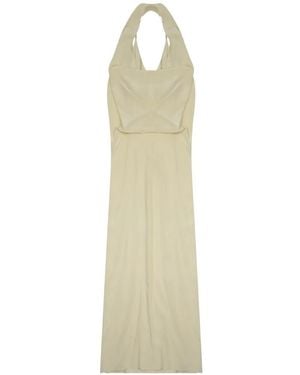 Alysi Silk Midi Dress - White