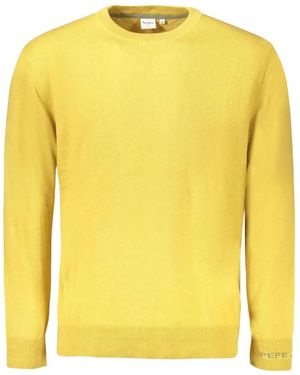 Pepe Jeans Pull En Coton À Col Rond - Yellow