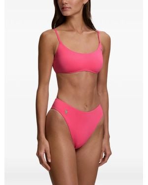 Polo Ralph Lauren High-Leg Bikini Bottoms - Red