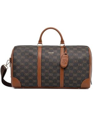 Liu Jo Valise À Motif Monogrammé - Noir