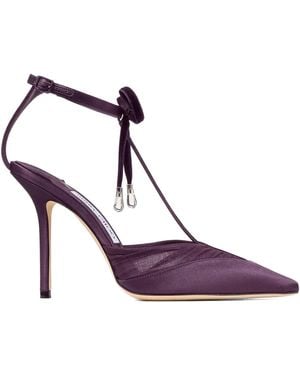 Jimmy Choo 100Mm Afia Bow Pumps - Purple
