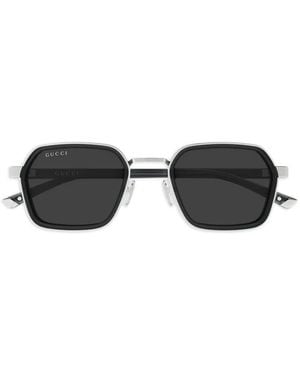 Gucci Geometric-Frame Sunglasses - Black