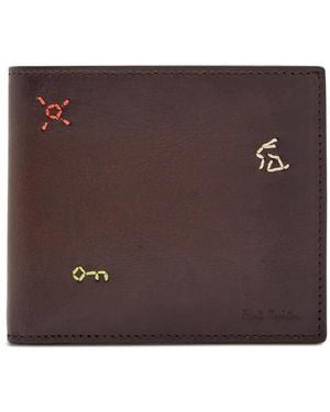 Paul Smith Motif-Embroidered Wallet - Brown
