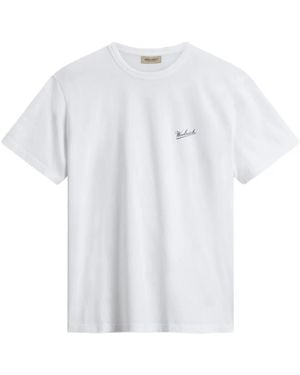 Woolrich T-Shirt Mit Logo-Print - Weiß