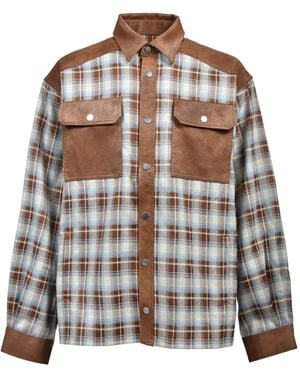 BREATH Check Pocket Shirt - Brown