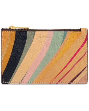 Paul Smith Swirl Portemonnee Met Rits - Oranje
