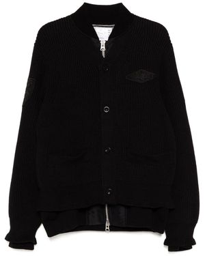 Sacai Layered Cardigan - Black