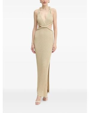 Guess Braided Cutout Maxi Dress - Natural