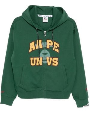 A Bathing Ape Logo Appliqué Hoodie - Green