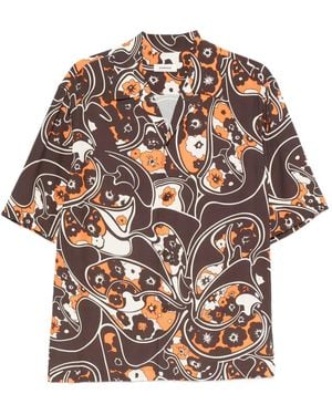 Sandro Overhemd Met Bloemen Patroon - Wit