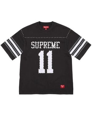 Supreme Voetbal T-Shirt Met Studs - Zwart